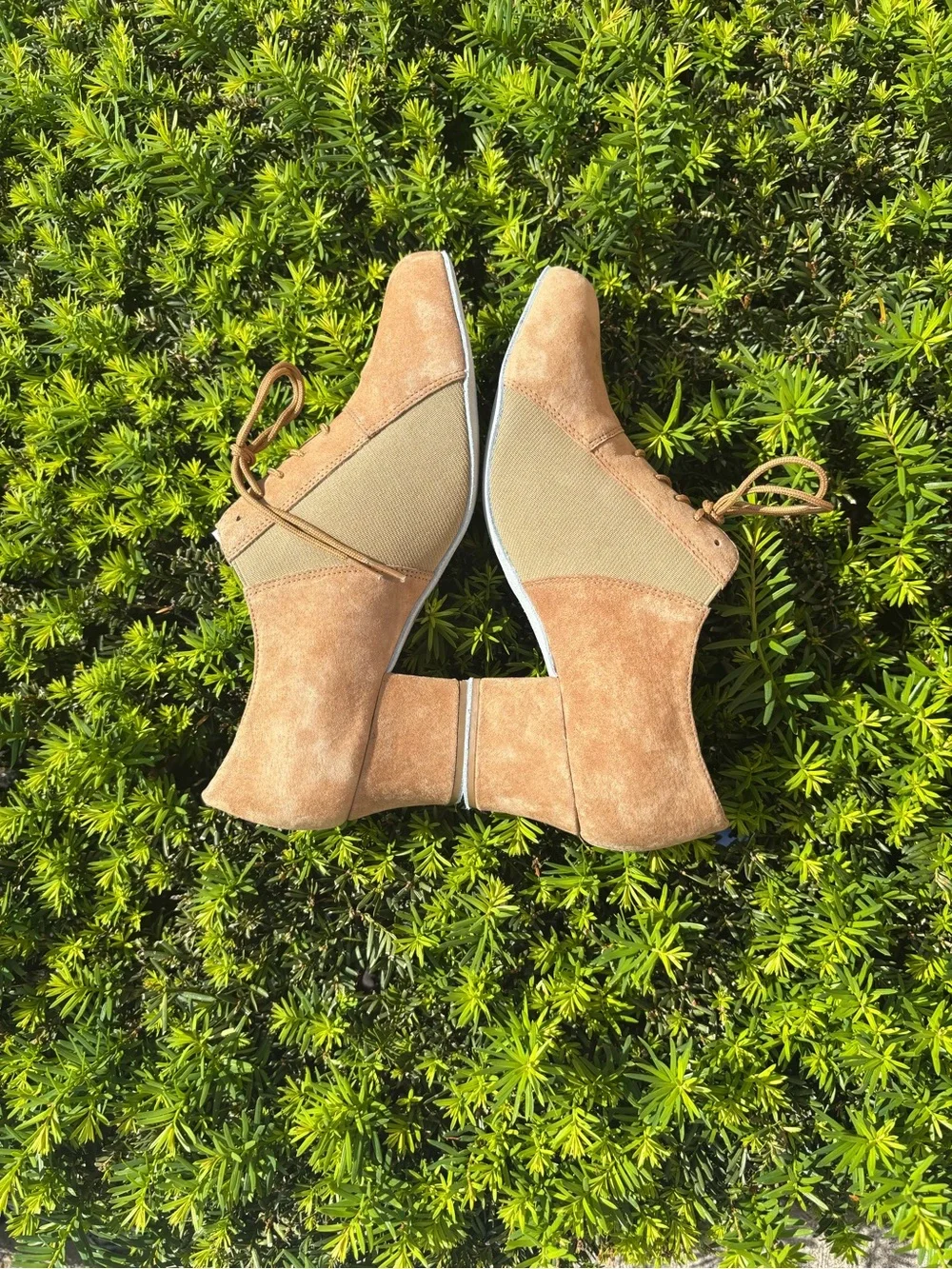 Ke Laci Tan Suede Ballroom Dance Shoes Women’s Size 8.5 Latin SalsaPractice NWOB